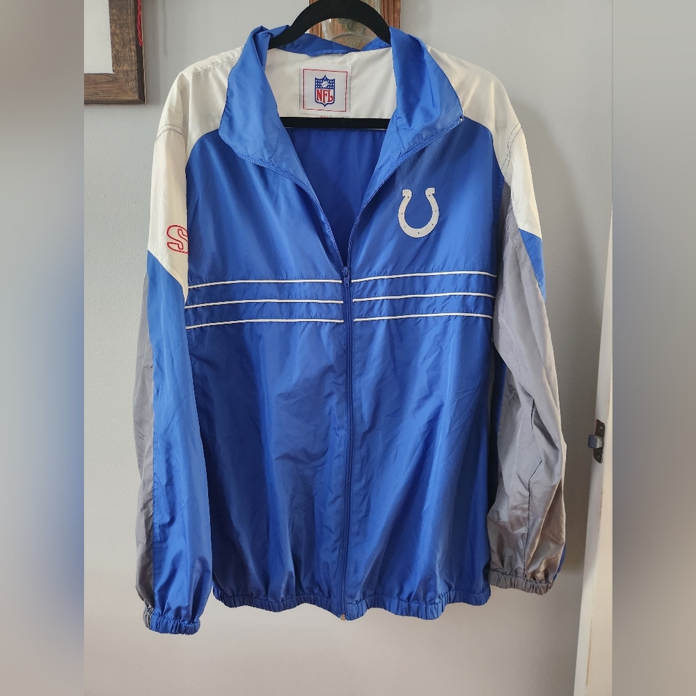 Vintage G-III Indianapolis Colts Football Light Jacket Men's XLarge Zipped Front